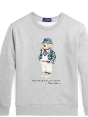 Polo by Ralph Lauren Gray Polo Bear Graphic Sweatshirt